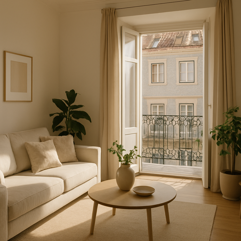 Interior de apartamento de alojamento local em Lisboa